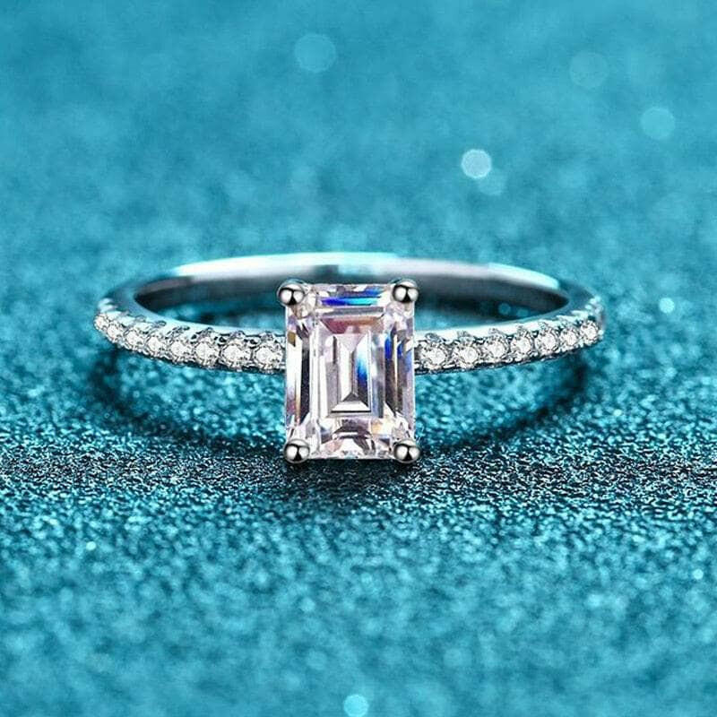2.0 Ct Emerald Cut Diamond Engagement Ring-Evani Naomi Jewelry