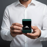 2.0 Ct Emerald-Cut Diamond Option Triple Pave Bezel Halo Engagement Ring - Evani Naomi Jewelry