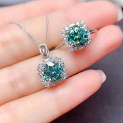 2.0 Ct Green Diamond Jewelry Set-Evani Naomi Jewelry