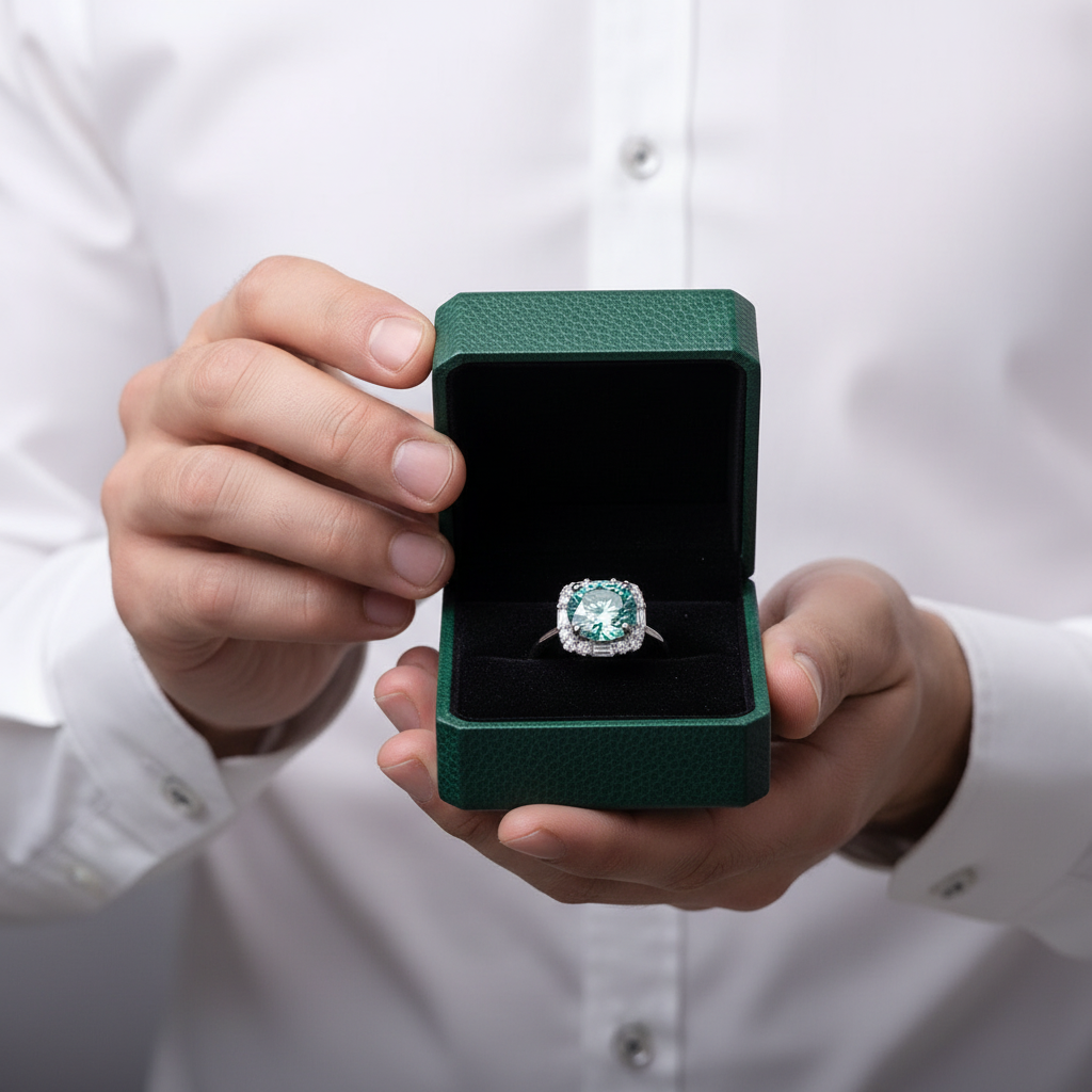 2.0 Ct Green Diamond OptionJewelry Set - Evani Naomi Jewelry