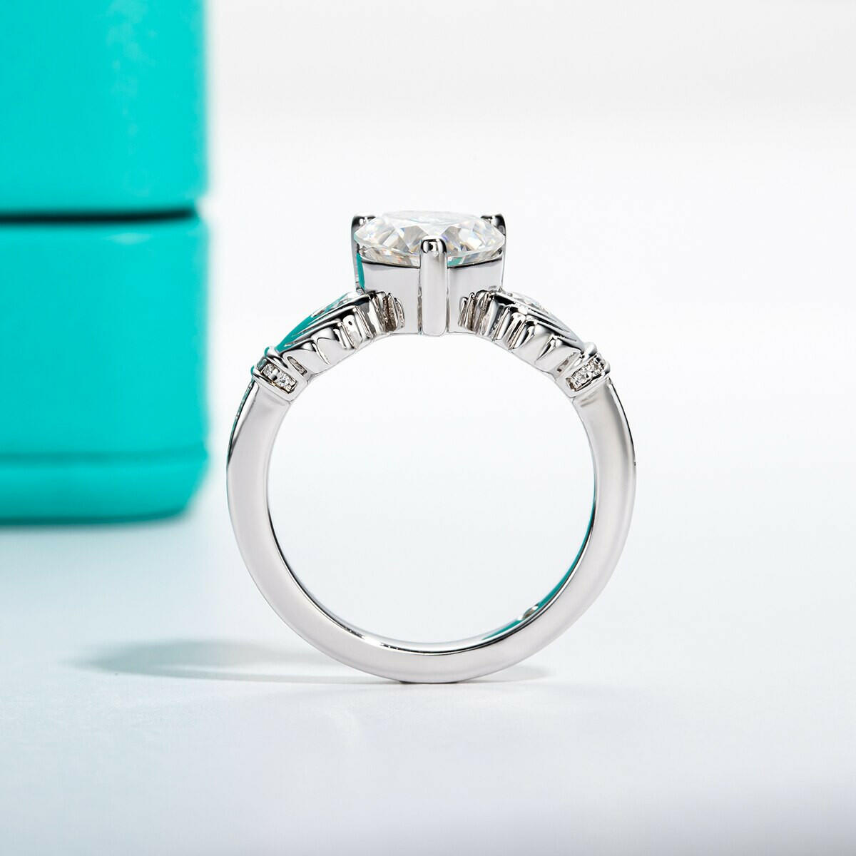 2.0 Ct Heart Cut Diamond Celtic Knot Crown Engagement Ring-Evani Naomi Jewelry