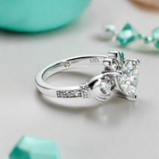 2.0 Ct Heart Cut Diamond Celtic Knot Crown Engagement Ring-Evani Naomi Jewelry