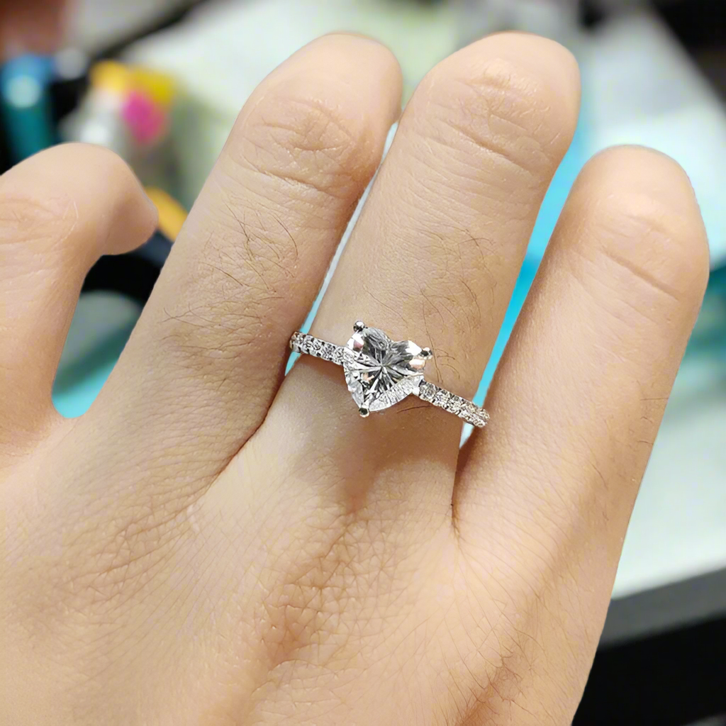 2.0 Ct Heart Cut Diamond Engagement Ring-Evani Jewelry