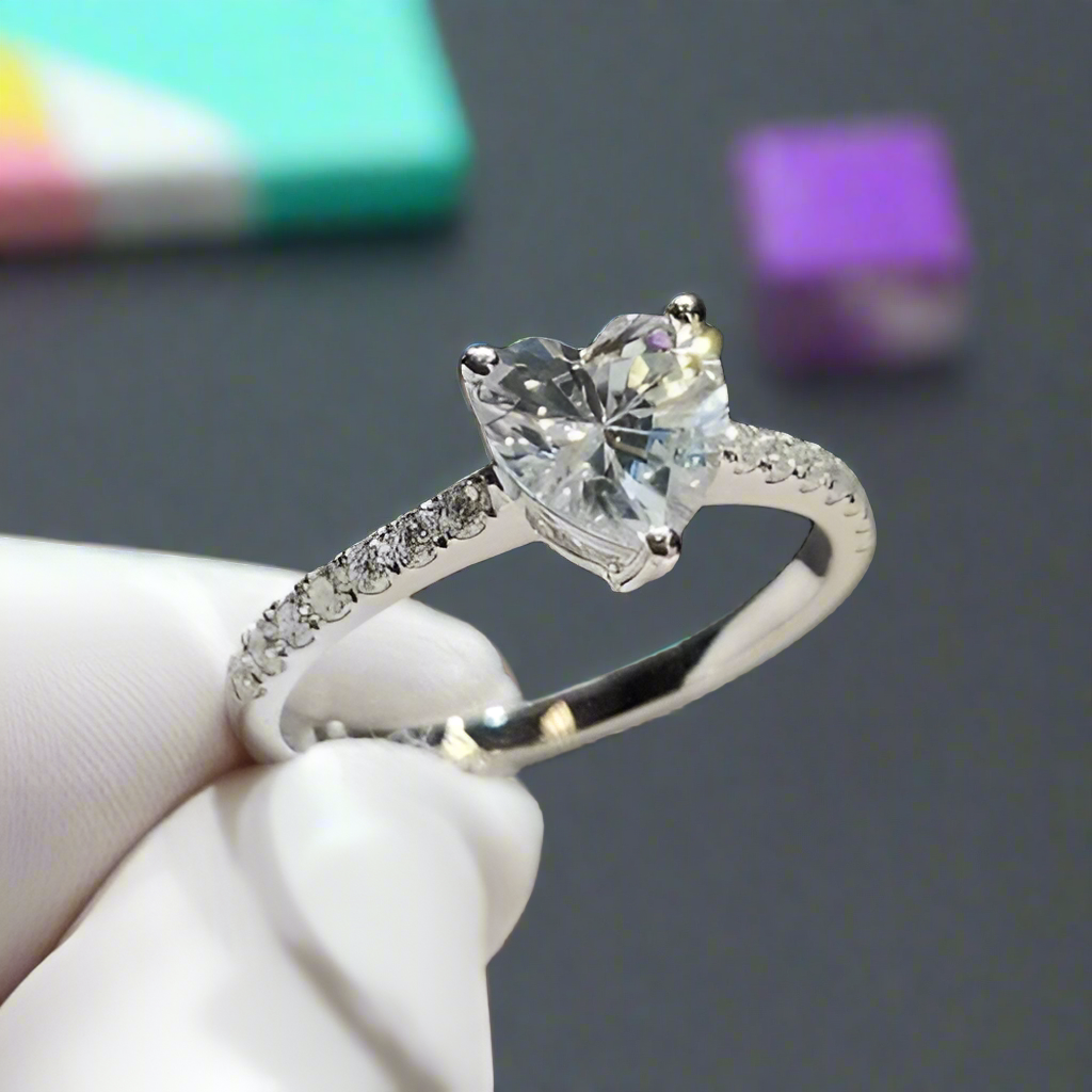 2.0 Ct Heart Cut Diamond Engagement Ring-Evani Jewelry
