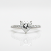 2.0 Ct Heart Cut Diamond Option Engagement Ring