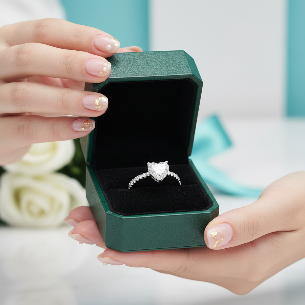 2.0 Ct Heart Cut Diamond Option Engagement Ring