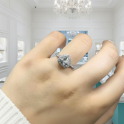 2.0 Ct Heart Cut Diamond Halo Engagement Ring-Evani Jewelry