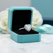 2.0 Ct Heart Cut Diamond Halo Engagement Ring-Evani Jewelry