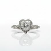 2.0 Ct Heart Cut Halo Engagement Ring - Evani Naomi Jewelry