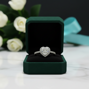 2.0 Ct Heart Cut Halo Engagement Ring - Evani Naomi Jewelry