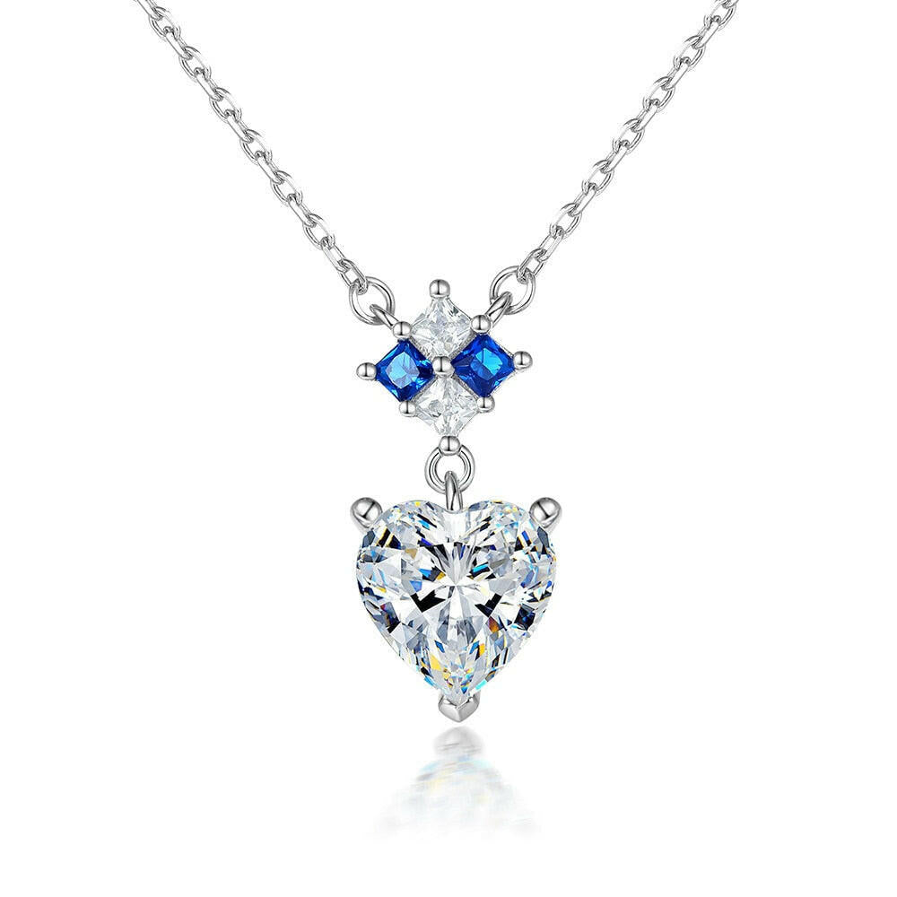 2.0 Ct Heart Shape Diamond Pendant Necklace-Evani Naomi Jewelry