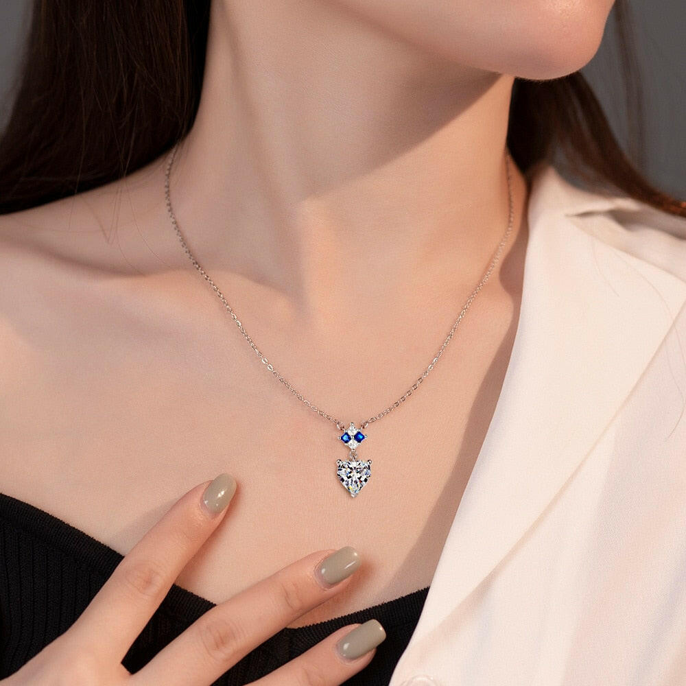 2.0 Ct Heart Shape Diamond Pendant Necklace-Evani Naomi Jewelry