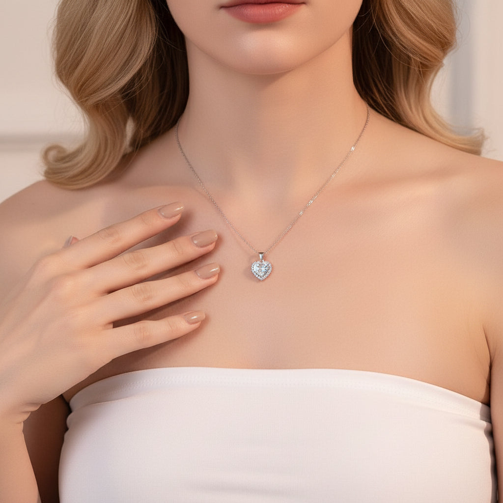 2.0 Ct Heart Shaped Diamond Necklace-Evani Jewelry