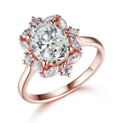 2.0 Ct Oval Cut Diamond 14K Rose Gold Engagement Ring-Evani Naomi Jewelry