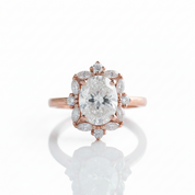 2.0 Ct Oval Cut Diamond Option 14k Rose Gold Engagement Ring