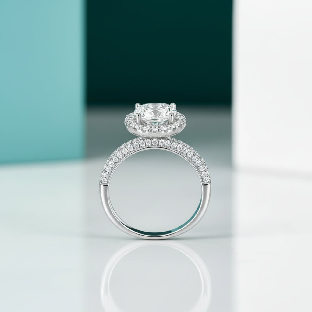 2.0 Ct Oval Cut Diamond Classic Engagement Ring-Evani Jewelry