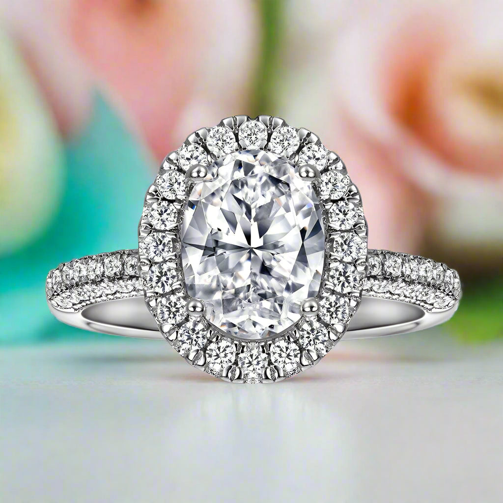 2.0 Ct Oval Cut Diamond Classic Engagement Ring-Evani Naomi Jewelry