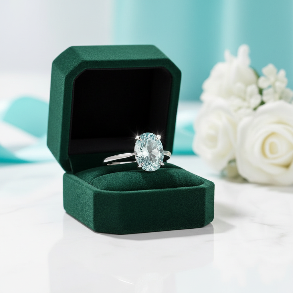 2.0 Ct Oval Diamond Option 10K Solid Gold Engagement Ring - Evani Naomi Jewelry