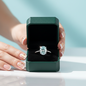 2.0 Ct Oval Diamond Option 10K Solid Gold Engagement Ring - Evani Naomi Jewelry