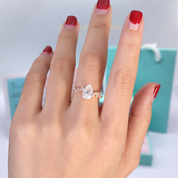 2.0 Ct Pear Cut Diamond Engagement Ring-Evani Naomi Jewelry