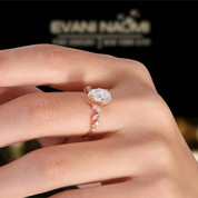 2.0 Ct Pear Cut Diamond Engagement Ring-Evani Naomi Jewelry
