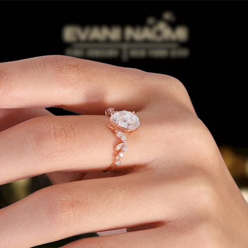 2.0 Ct Pear Cut Diamond Engagement Ring-Evani Naomi Jewelry