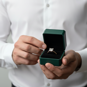 2.0 Ct Princess Cut Diamond Option 18K Rose Gold Engagement Ring - Evani Naomi Jewelry
