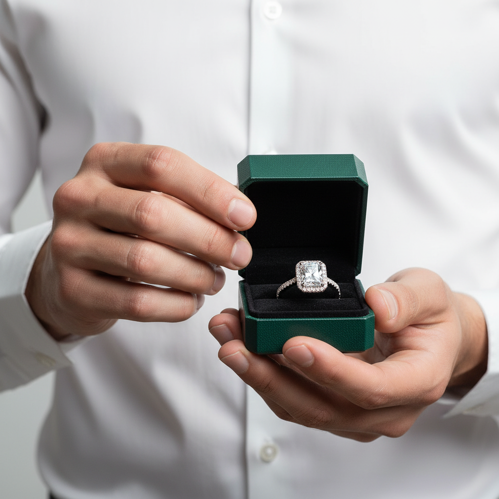 2.0 Ct Radiant Cut Diamond Option Engagement Ring