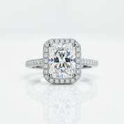 2.0 Ct Radiant Cut Diamond Option Engagement Ring