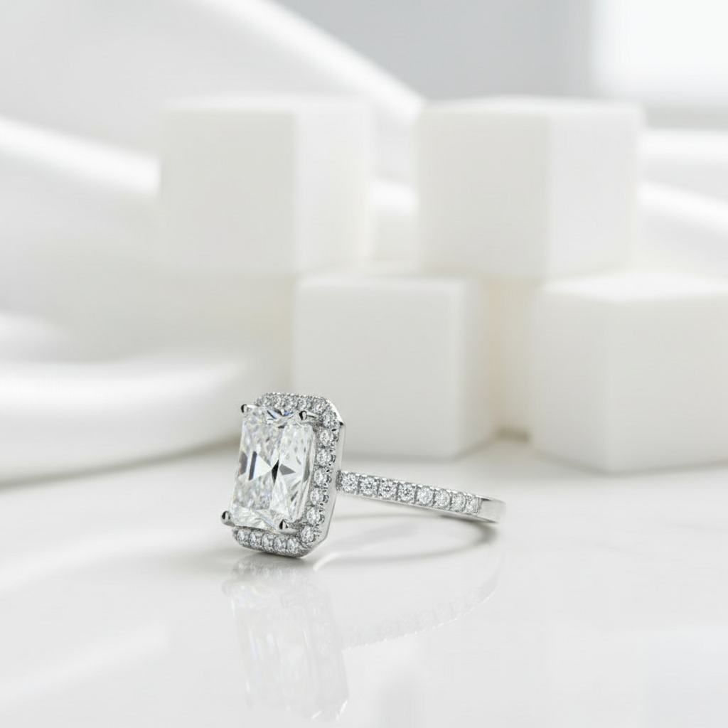 2.0 Ct Radiant Cut Diamond Birthstone Engagement Ring-Evani Jewelry