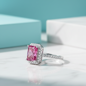 2.0 Ct Radiant Cut Tourmaline Engagement Ring