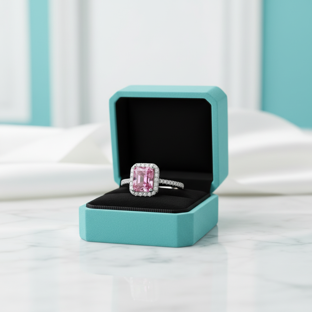 2.0 Ct Radiant Cut Tourmaline Engagement Ring - Evani Naomi Jewelry