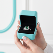 2.0 Ct Radiant Cut Emerald Birthstone Engagement Ring-Evani Jewelry