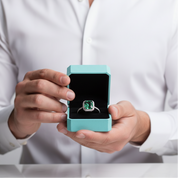 2.0 Ct Radiant Cut Emerald Birthstone Engagement Ring-Evani Jewelry