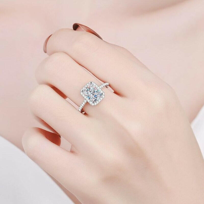 2.0 Ct Radiant Cut Diamond Engagement Ring-Evani Naomi Jewelry
