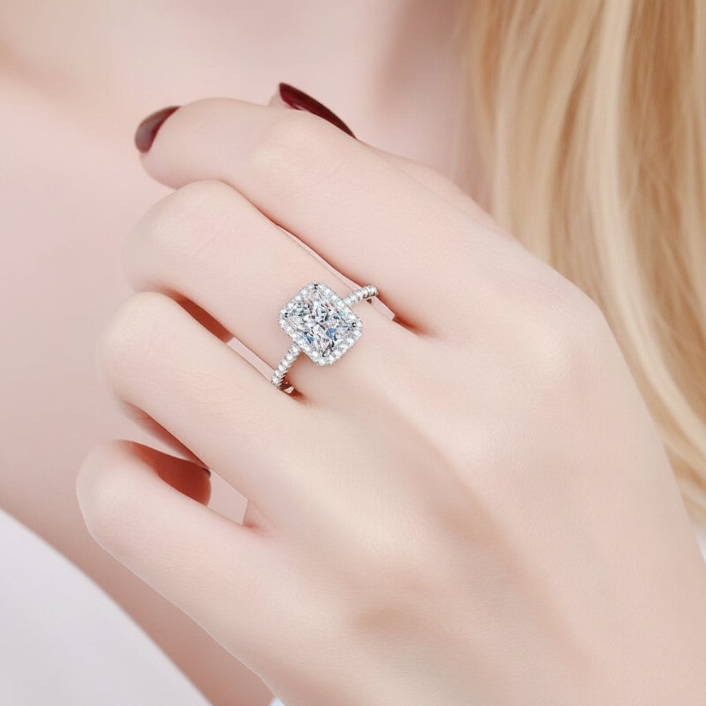 2.0 Ct Radiant Cut Diamond Birthstone Engagement Ring-Evani Jewelry
