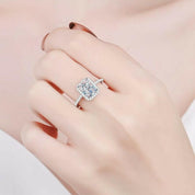 2.0 Ct Radiant Cut Diamond Halo Engagement Ring-Evani Naomi Jewelry