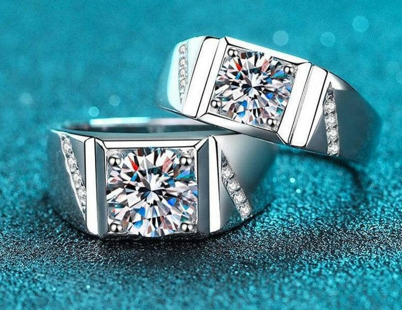 2.0 Ct Round Brilliant Cut Diamond Men's Wedding Band-Evani Naomi Jewelry