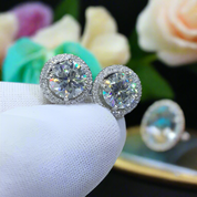 2.0 Ct Round Brilliant Cut Diamond Stud Earrings-Evani Naomi Jewelry