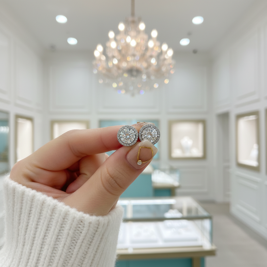 2.0 Ct Round Brilliant Cut Diamond Stud Earrings-Evani Jewelry
