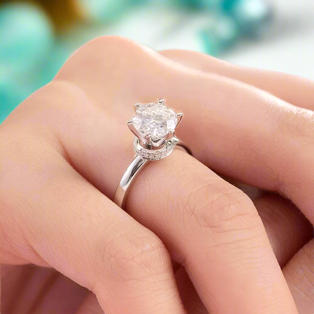 2.0 Ct Round Cut 14k Diamond Ring-Evani Naomi Jewelry