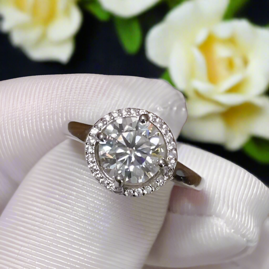 2.0 Ct Round Cut Adjustable Engagement Ring-Evani Jewelry