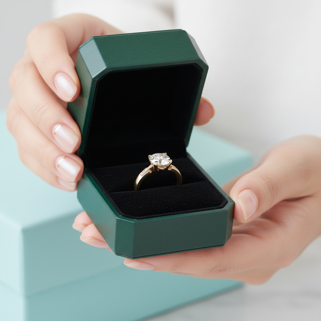 2.0 Ct Round Cut Diamond Option Cow Head Engagement Ring