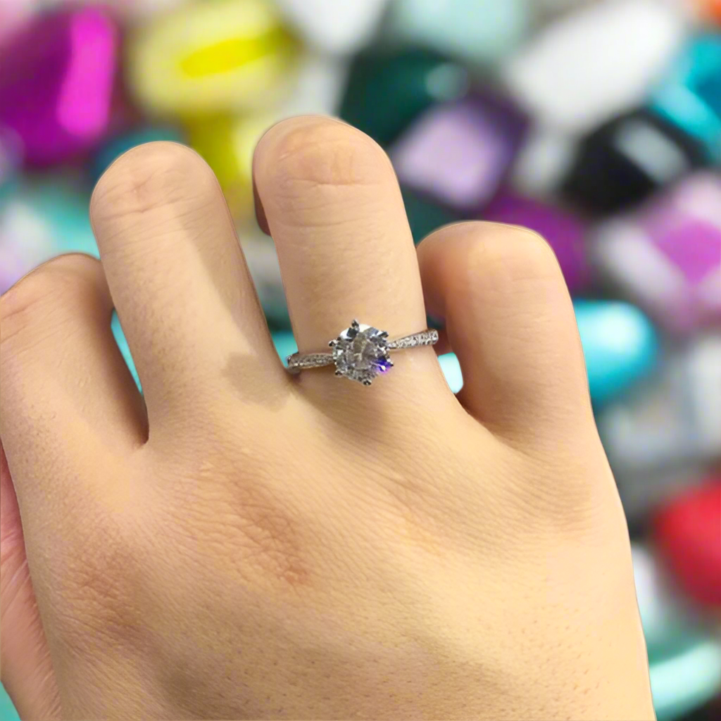 2.0 Ct Round Cut Diamond Engagement Ring-Evani Jewelry