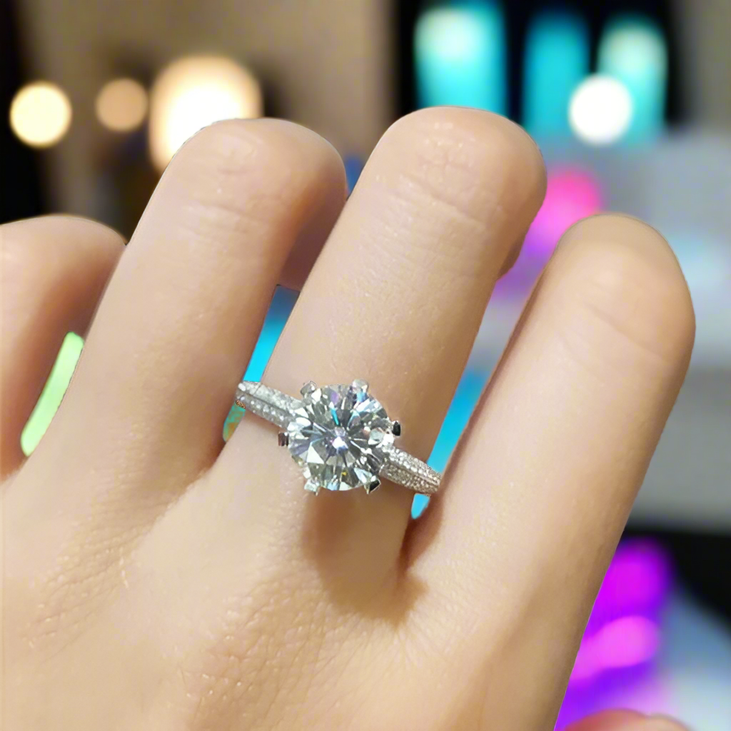 2.0 Ct Round Cut Diamond Engagement Ring-Evani Jewelry