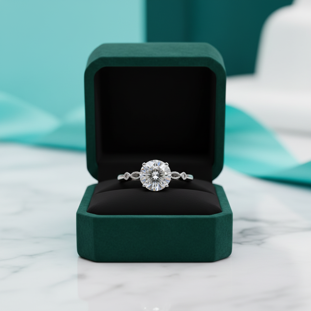 2.0 Ct Round Cut Diamond Option Engagement Ring - Evani Naomi Jewelry
