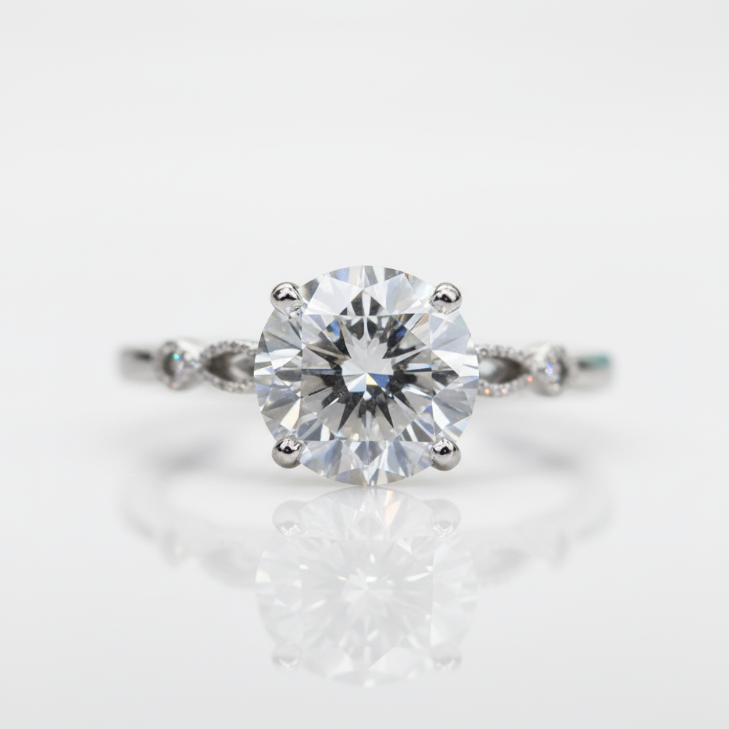 2.0 Ct Round Cut Diamond Option Engagement Ring - Evani Naomi Jewelry