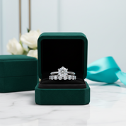 2.0 Ct Round Cut Diamond OptionEngagement Ring Set