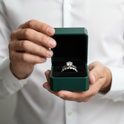 2.0 Ct Round Cut Diamond OptionEngagement Ring Set