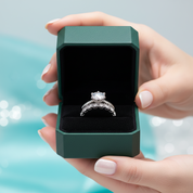2.0 Ct Round Cut Diamond OptionEngagement Ring Set